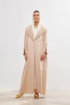 Charm Satin Abaya - BEIGE