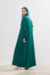 Charm Satin Abaya - GREEN