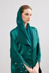 Charm Satin Abaya - GREEN