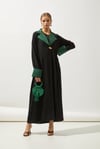 CLASSIC ABAYA-BLACK GREEN