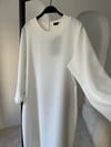 CREPE DRESS-WHITE