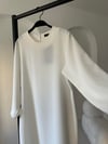 CREPE DRESS-WHITE