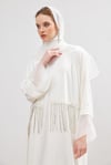 Crystal Stone Abaya - WHITE