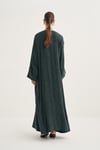 CUPRO ROZANA ABAYA & DRESS & SCARF - GREEN