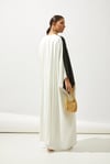 DESERT ABAYA HANDMADE-WHITE BLACK