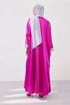 DOUBLE FACE ABAYA SET-FUCHSIA