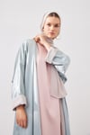 DOUBLE FACE ABAYA SET-MINT