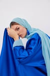 DOUBLE FACE ABAYA SET-SAX BLUE