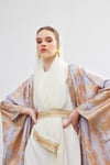 Exclusive Silk Abaya Set - LIGHT GREY