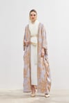 Exclusive Silk Abaya Set - LIGHT GREY