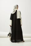 FARAH ABAYA HANDMADE-BLACK WHITE