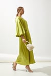 ITALIAN SATIN ABAYA-PISTACHIO GREEN