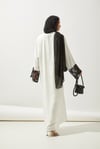 LACE DETAILS ABAYA-WHİTE