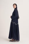 LINA CRYSTAL ABAYA & SCARF-NAVY BLUE