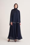 LINA CRYSTAL ABAYA & SCARF-NAVY BLUE