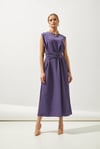 LINE ABAYA DRESS SHAWL 3 PIECE SET- LILAC