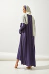 LINE ABAYA DRESS SHAWL 3 PIECE SET- LILAC