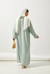 LINE ABAYA DRESS SHAWL 3 PIECE SET -MINT