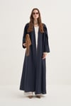 LINEN ABAYA DARK NAVY