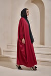LUXURY SATIN ABAYA BURGUNDY