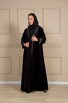 MANŞET DETAY KADİFE ABAYA