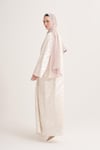 MILA LINEN MIX ABAYA & SCARF-CREAM
