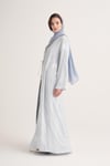 MILA LINEN MIX ABAYA & SCARF-LIGHT BLUE