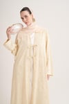 MILA LINEN MIX ABAYA & SCARF-YELLOW