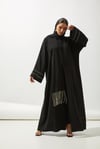MOON LIGHT ABAYA HANDMADE-BLACK