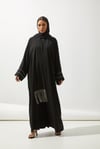 MOON LIGHT ABAYA HANDMADE-BLACK