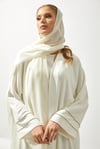 MOON LIGHT ABAYA HANDMADE-WHITE