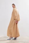 Natural Cotton Abaya - CAMEL