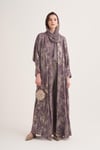NESS ABAYA & SCARF-DARK MINK