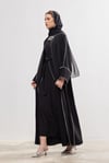 New Line Abaya Dress Set - BLACK