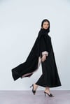 PALMİYE TAŞ DETAYLI ABAYA-PUDRA