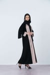 PALMİYE TAŞ DETAYLI ABAYA-PUDRA