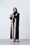 PALMİYE TAŞ DETAYLI ABAYA-PUDRA