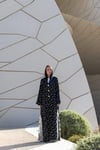 POLKA ABAYA-BLACK