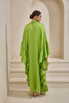 ROYAL SATIN KAFTAN LIGHT GREEN