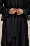SARA  ABAYA SET BLACK