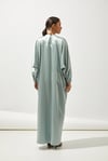SATIN BOW ABAYA-MINT