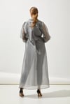 SHINE ORGANZA ABAYA-GREY