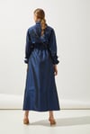SHINE TRENCH COAT HANDMADE-BLUE