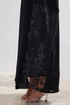 Silk Touch Dantella Abaya - BLACK
