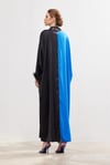 Silk Touch Two Color Kaftan - BLACK-BLUE