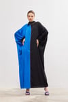 Silk Touch Two Color Kaftan - BLACK-BLUE