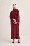 SOPHIE SATIN DRESS-BURGUNDY