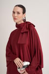 SOPHIE SATIN DRESS-BURGUNDY