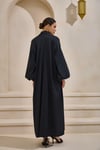 TAFFETA PALM ABAYA - BLACK