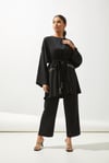TRAVEL KIMONO SET-BLACK
